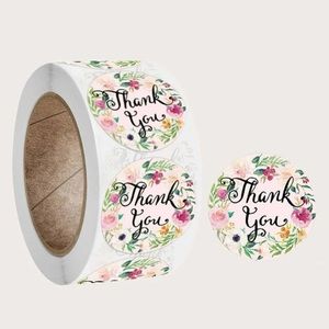 500 thank you stickers